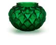Languedoc grand vase in numbered edition, green crystal green - Lalique